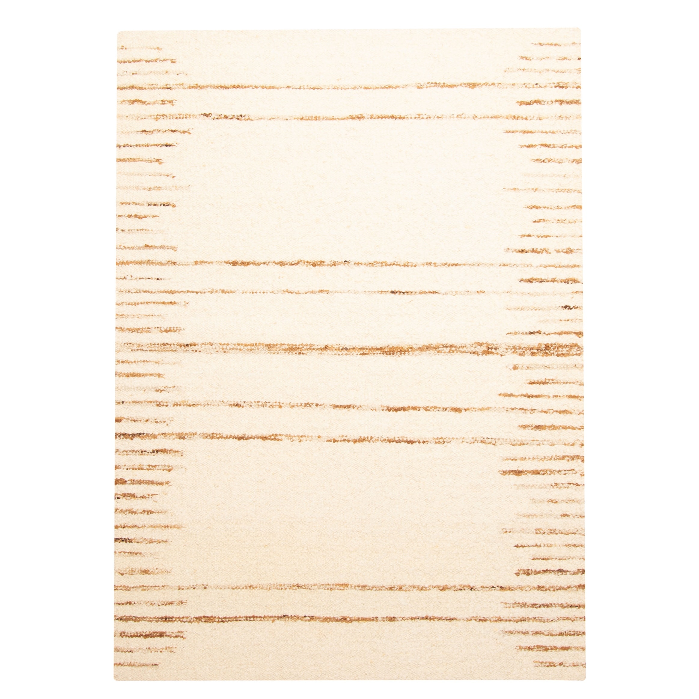 ECARPETGALLERY Braid weave Sienna Cream Wool Rug - 5'5 x 7'7