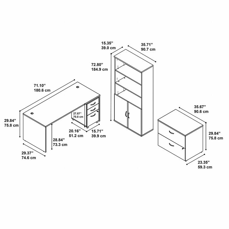 Series C 72W Office Desk with Storage Set by Bush Business Furniture