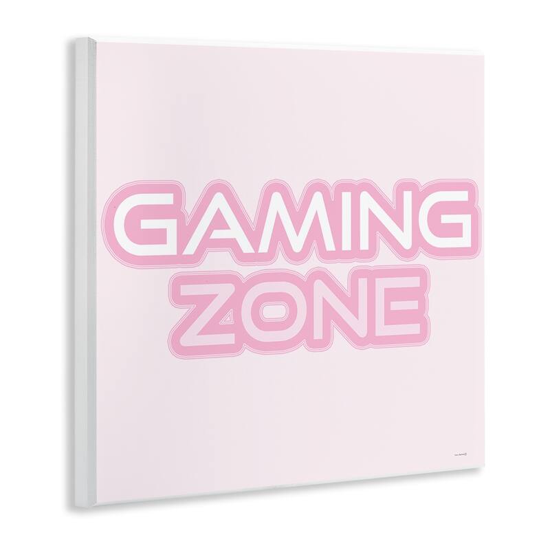 Stupell Pastel Pink Gaming Zone Wall Plaque Art Design By Yass Naffas Designs