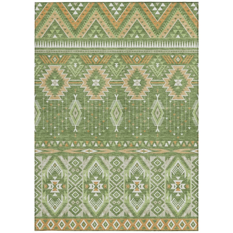 HomeRoots Aztec Transitional Rectangle Outdoor Rug