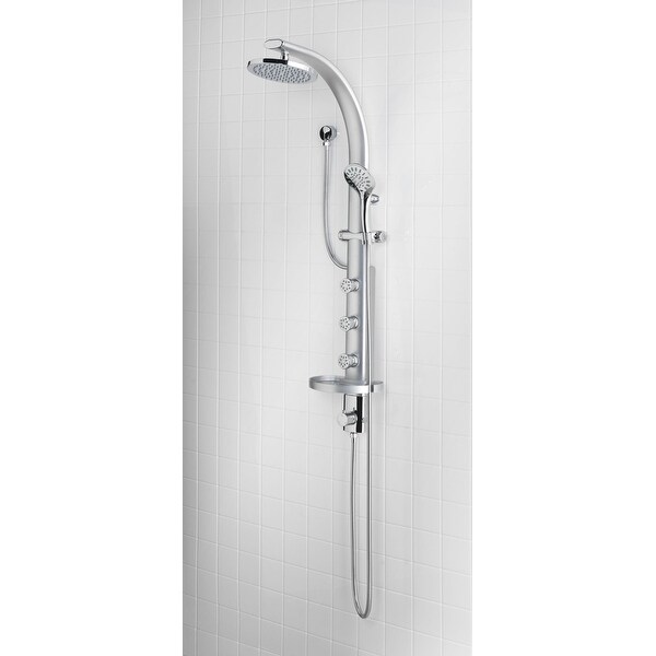 Jacuzzi Pp628 Shower Panel With Head Hand Slide Jacuzzi Pp628 Shower Panel With Head Hand Slide Bar Body Sprays Arm And Hose Chrome Free Shipping Today
