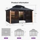 preview thumbnail 45 of 62, PURPLE LEAF Double Top Outdoor Sunroom Screen House Patio Hardtop Gazebo