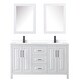 preview thumbnail 7 of 71, Daria 60 Inch Double Vanity, Cultured Marble Top, Medicine Cabinets