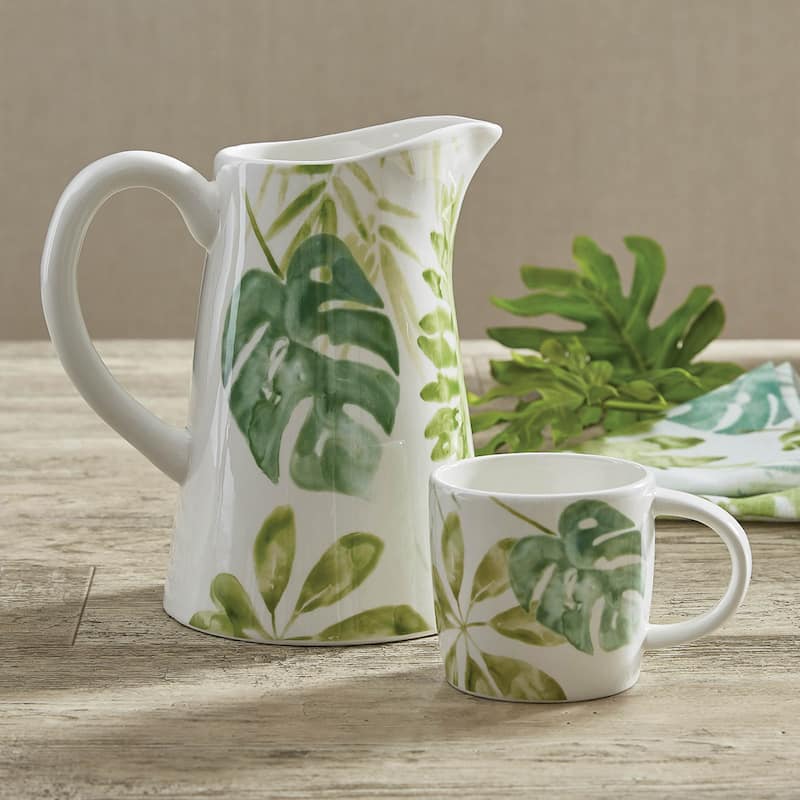 Split P Island Medley Pitcher - White - 6" dia x 8.25"