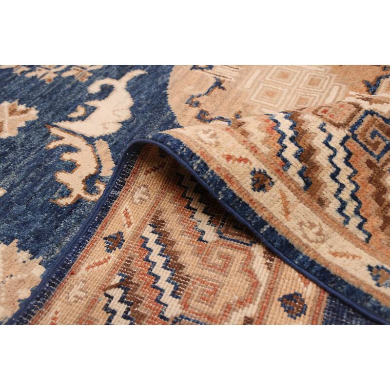 ECARPETGALLERY Hand-knotted Peshawar Oushak Navy Wool Rug - 5'0 x 16'6