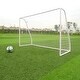 preview thumbnail 1 of 5, 8' x 5' x 2.7' Portable Soccer Goal, Lightweight Professional Football Practice Training Aid Post Net White