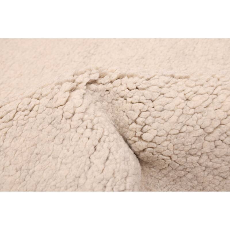 ECARPETGALLERY Hand-knotted Looma Light Grey Wool Rug - 8'2 x 9'9