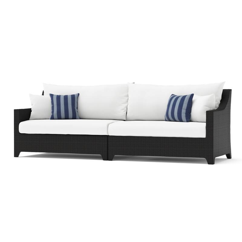 Deco 9 Piece Sunbrella Outdoor Patio Sectional & Club Set