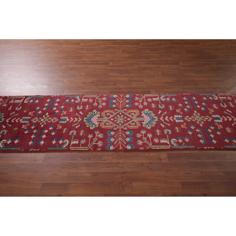 Tribal Kazak Indian Runner Rug Handmade Wool Carpet - 2'6"x 9'9"