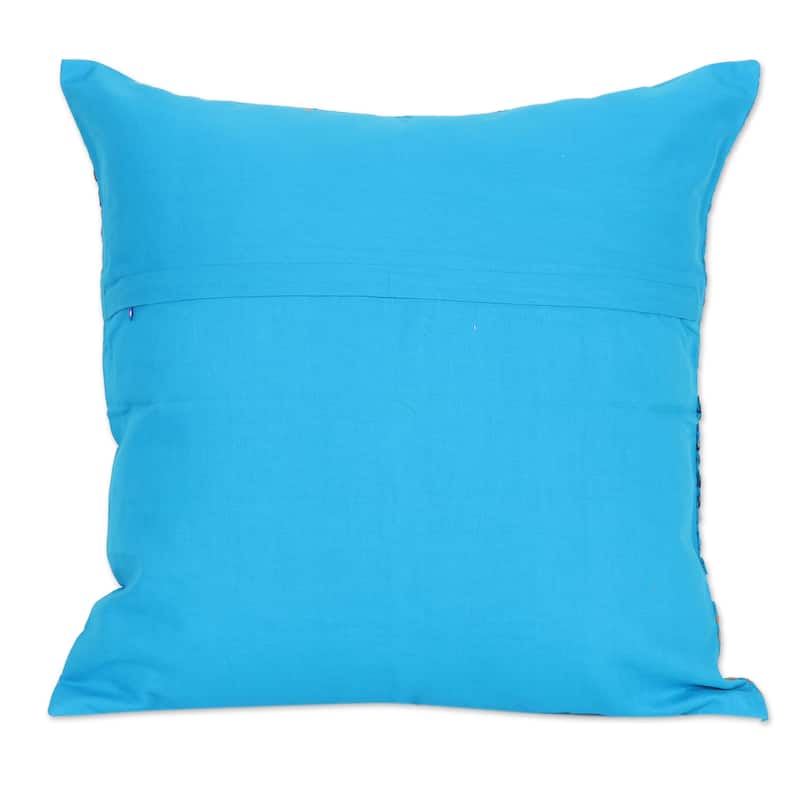 Novica Handmade City Life Embroidered Cotton Cushion Covers (Pair)