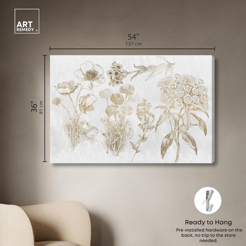 Floral Selection Canvas by Art Remedy, Gallery Wrapped