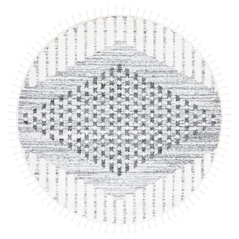 SAFAVIEH Moroccan Tassel Shag Chrystal 2-inch Thick Rug