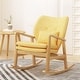 preview thumbnail 1 of 18, Benny Tufted Fabric Rocking Chair by Christopher Knight Home Yellow