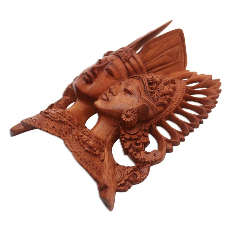 Handmade Kecak Janger Wood wall sculpture (Indonesia)