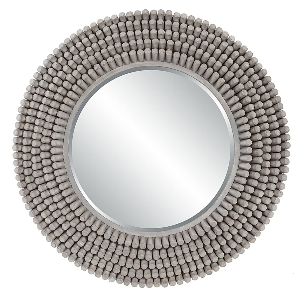Portside Round Wall Mirror - 40" - Gray