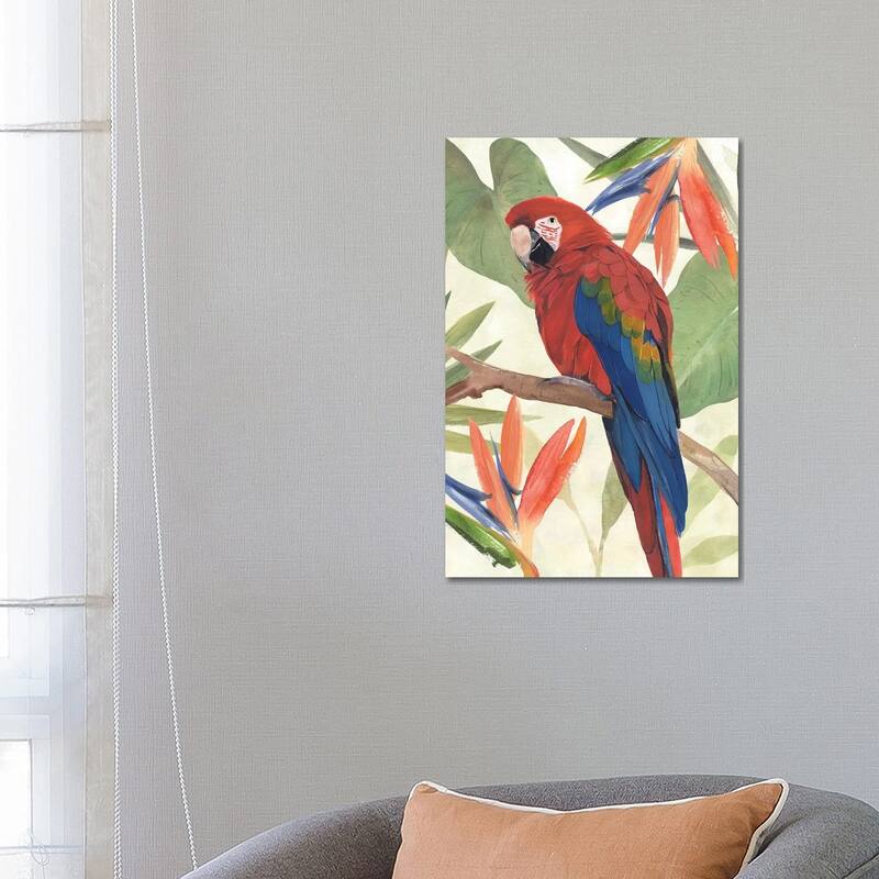iCanvas "Tropical Parrot Composition II" by Annie Warren Canvas Print - 26x18x1.5