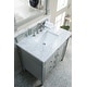 preview thumbnail 9 of 29, James Martin Vanities Brittany 36" Single Vanity, Urban Gray Carrara Marble