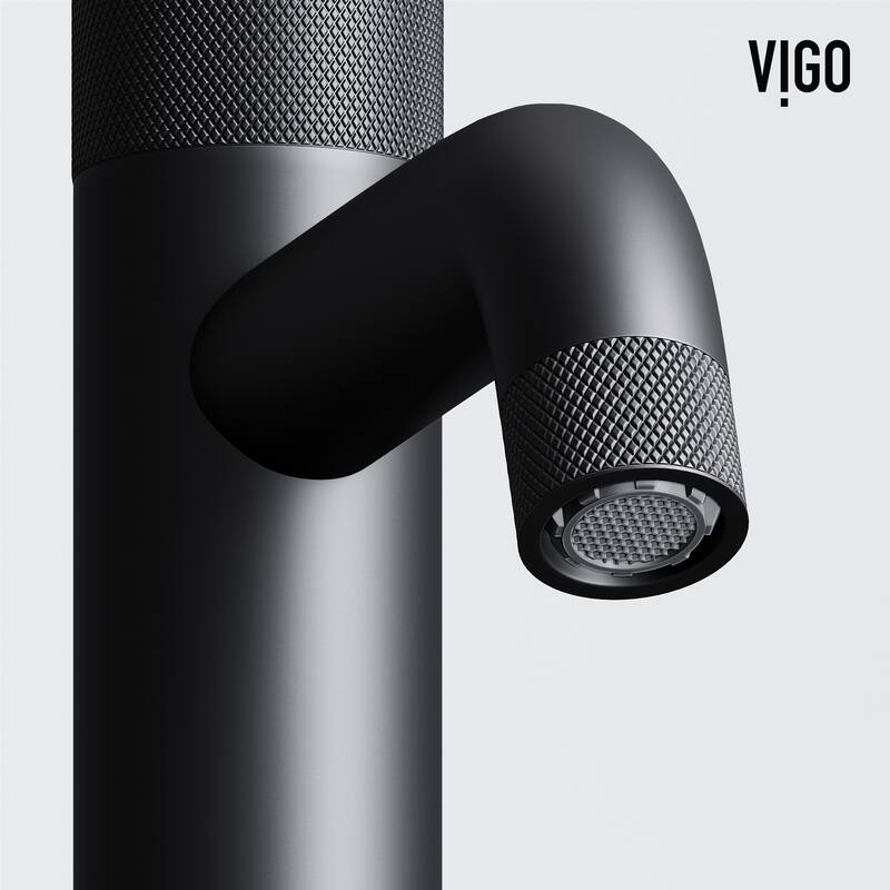 VIGO Apollo 8" H Button Operated Single Hole Bathroom Faucet