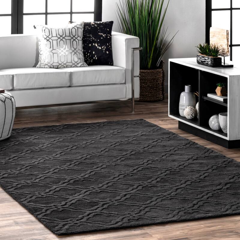 Nuloom Hand Tufted Wilhelmina Area Rug - 3' x 5' - Charcoal - Rectangle