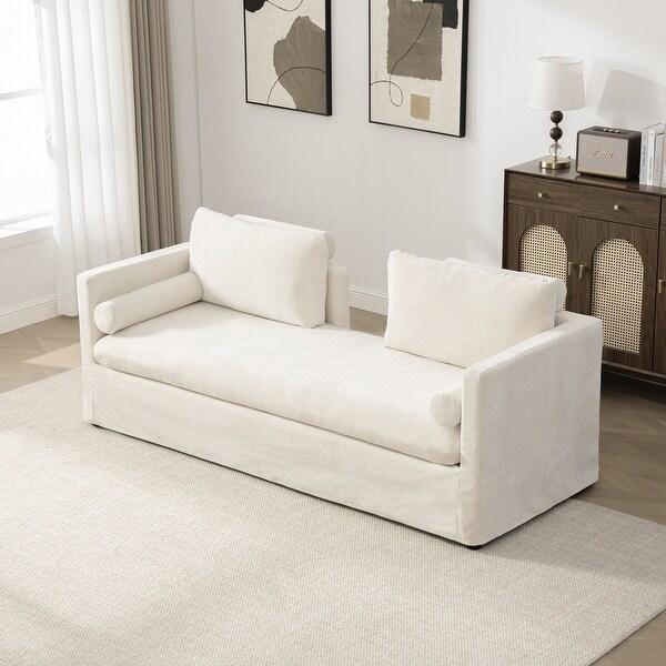 82.68" Chenille Double-Seater Sofa