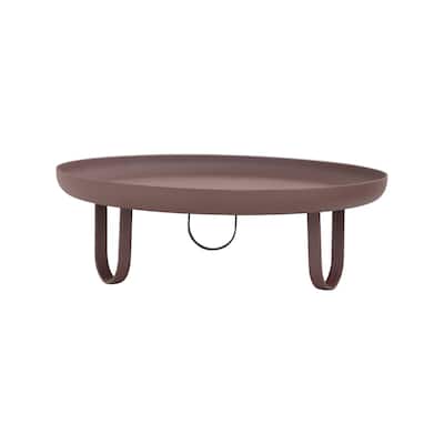 Decorative Textured Metal Footed Pedestal