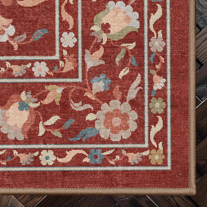 Well Woven Apollo Serapi Yazd Traditioal Floral Flat-Weave Area Rug