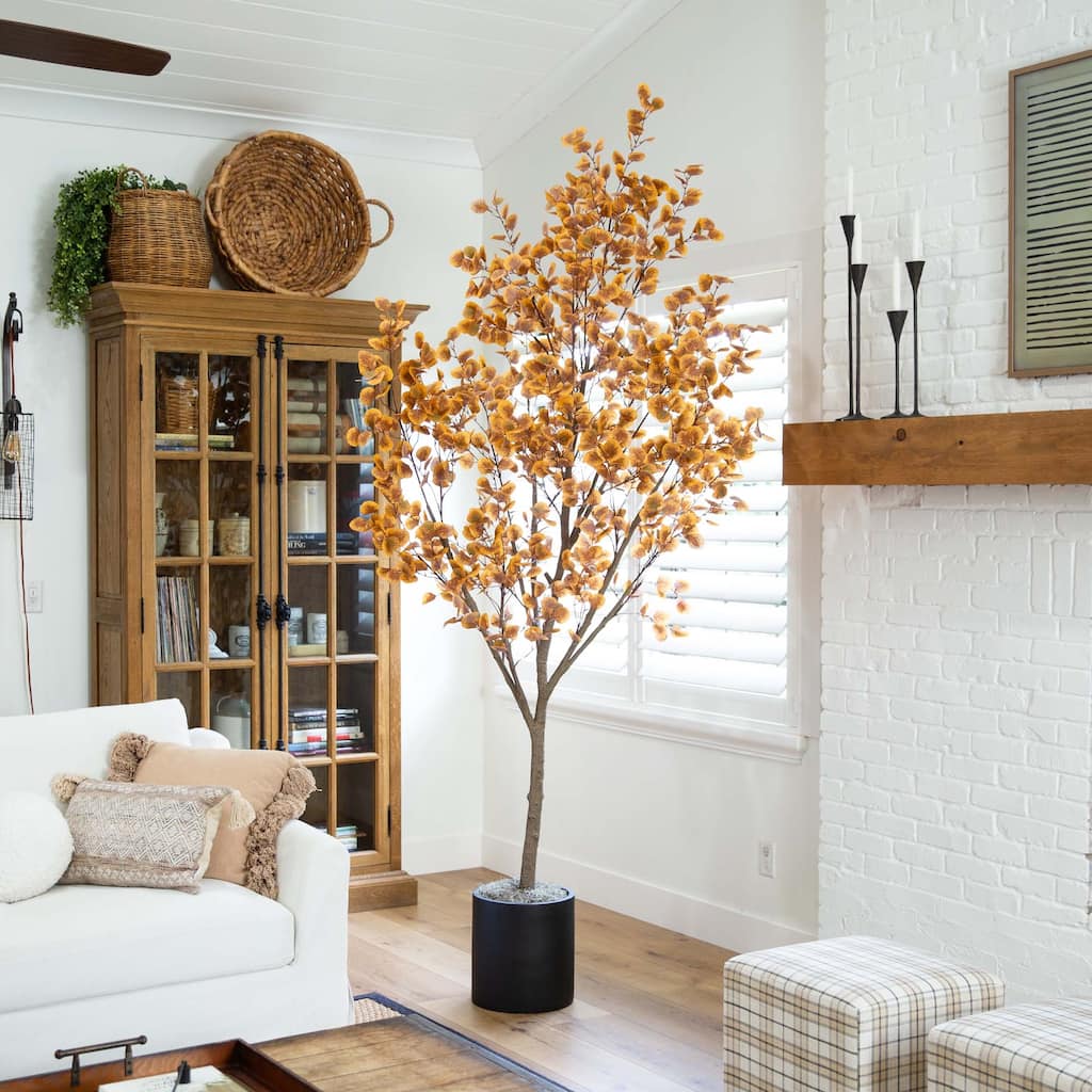 Eucalyptus Artificial Tree with Planter - 9' - Unlit