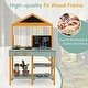 preview thumbnail 5 of 8, Costway Kids Kitchen Playset Outdoor Mud Kitchen with Root Viewer - See Details