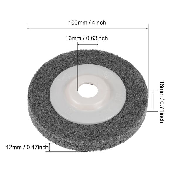 Sufanic 4 inch 100mm Nylon Fiber Polishing Buffing Wheel Pad Disc for Angle Grinder