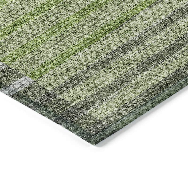 Machine Washable Indoor/ Outdoor Chantille Contemporary Stripes Rug