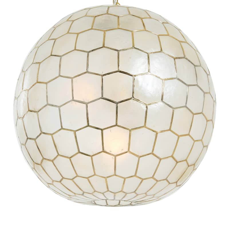 Capiz Honeycomb Globe Pendant Light