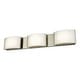 preview thumbnail 6 of 4, Atlas Lighting Pandora Integrated LED 2/3/4-Light Art Deco Style Bathroom Vanity Light 3-Light - Satin Nickel