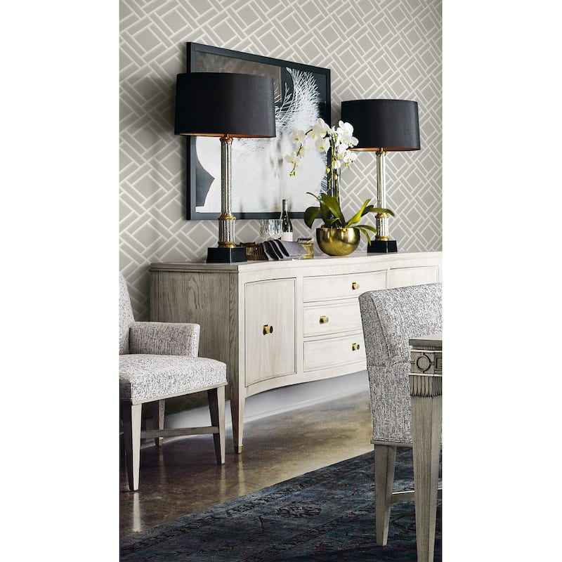 Seabrook Designs Lillian August Block Trellis Unpasted Wallpaper
