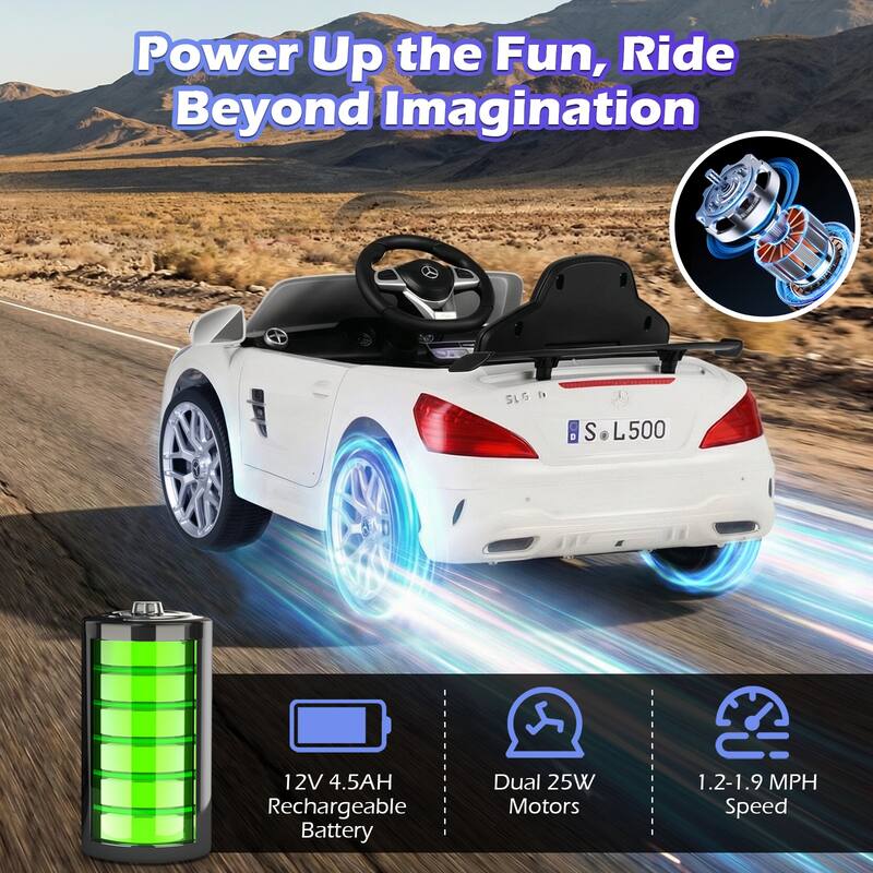Gymax Licensed Mercedes-Benz SL R231 Kids Ride on Car 12V Electric