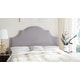 preview thumbnail 1 of 1, Safavieh Hallmar Arctic Grey Upholstered Arched Headboard - Silver Nailhead (Full)