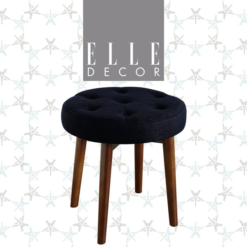 Elle Decor Penelope Round Tuft Stool