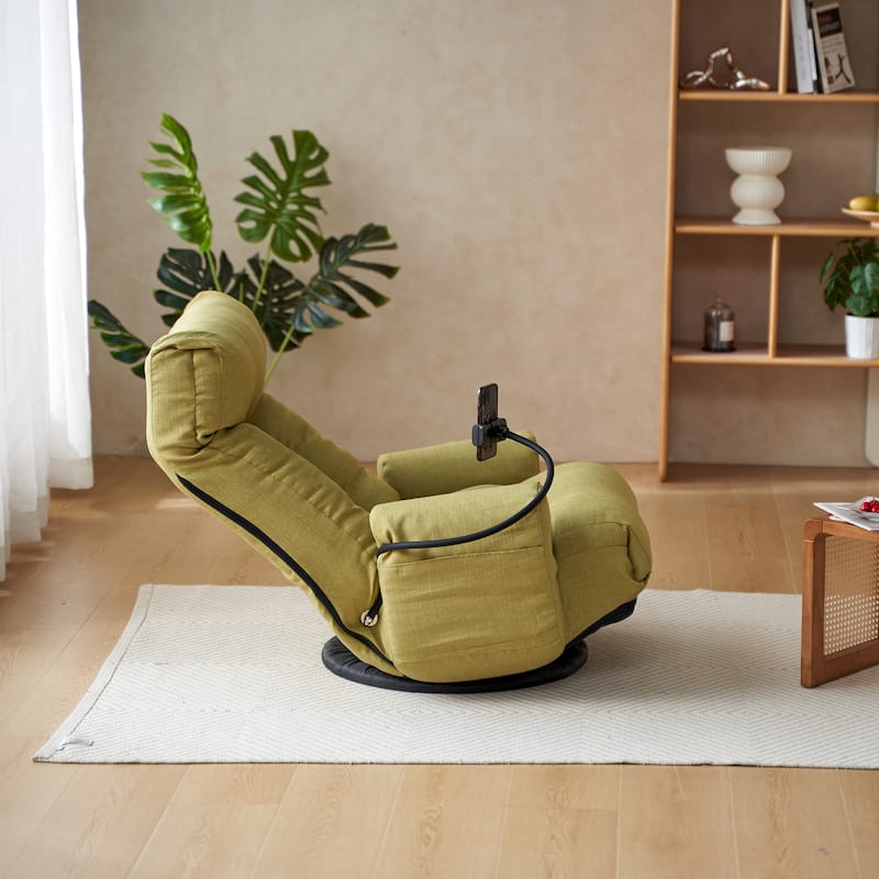 Adjustable Sofa Chair, 360 degree Rotatable with A Phone Holder