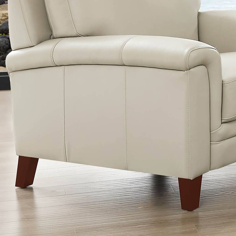 Hydeline Westcott Top Grain Leather Chair with Memory Foam and Springs