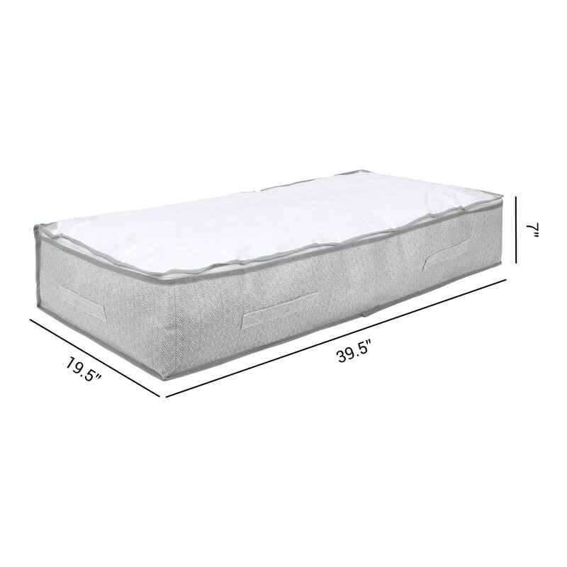 1 Pack Clothes Storage with Handles, Foldable Storage Bags, Moving Bags for Organizing Bedroom, Closet Organizers and Storage - 39.5*19.5*7in