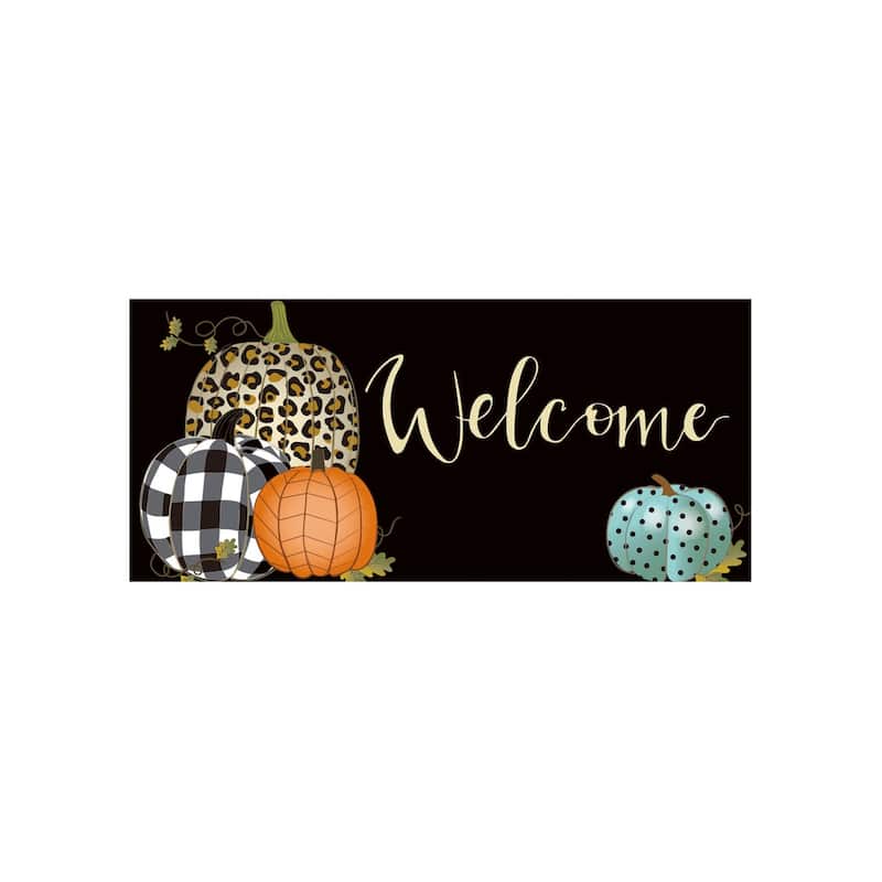 Mixed Print Pumpkins Sassafras Switch Mat - Multi-Color