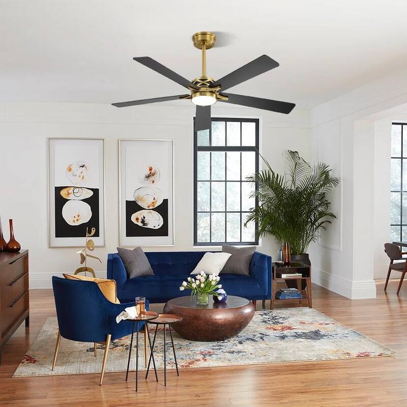 MLiAN 5-Blades DC Motor Indoor Smart Ceiling Fan with Light and Remote