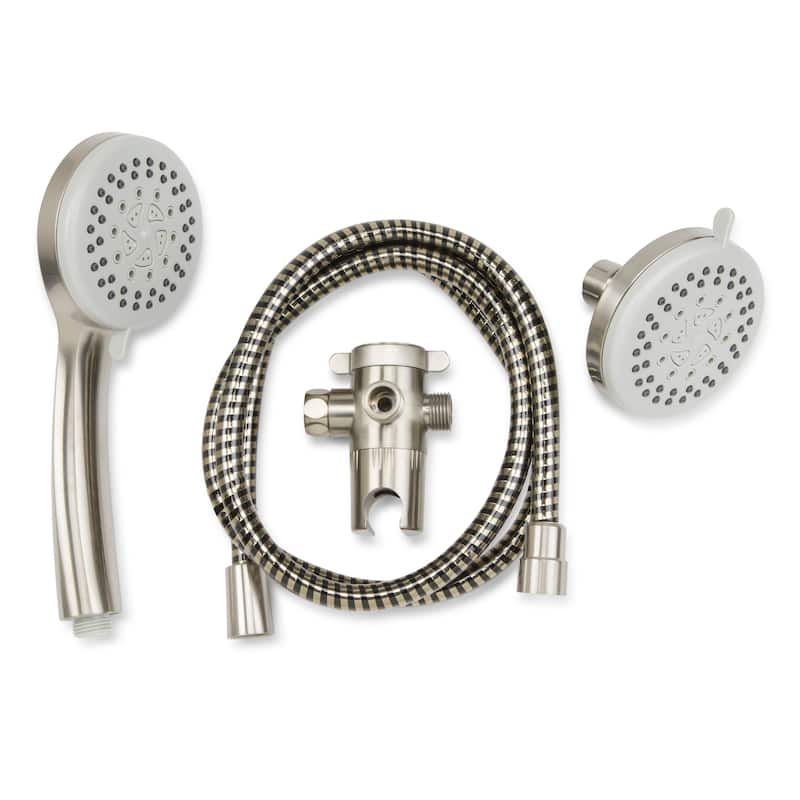 Keeney K751 Stylewise 5 Function, 3 Way Shower Head Kit - 3.85" - Brushed Nickel