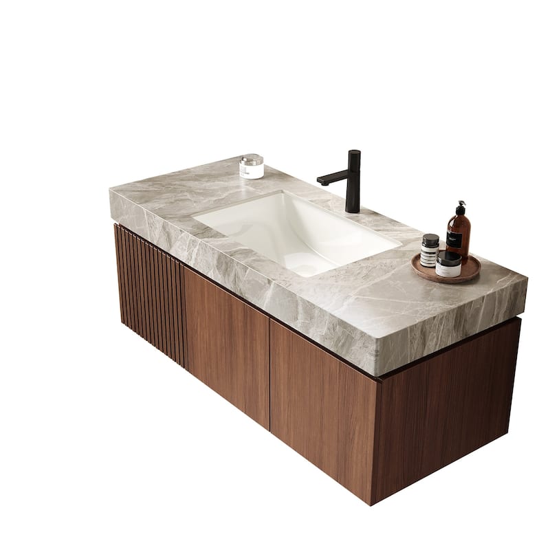 48" Bathroom Vanity with Sintered Stone Countertop and Sink