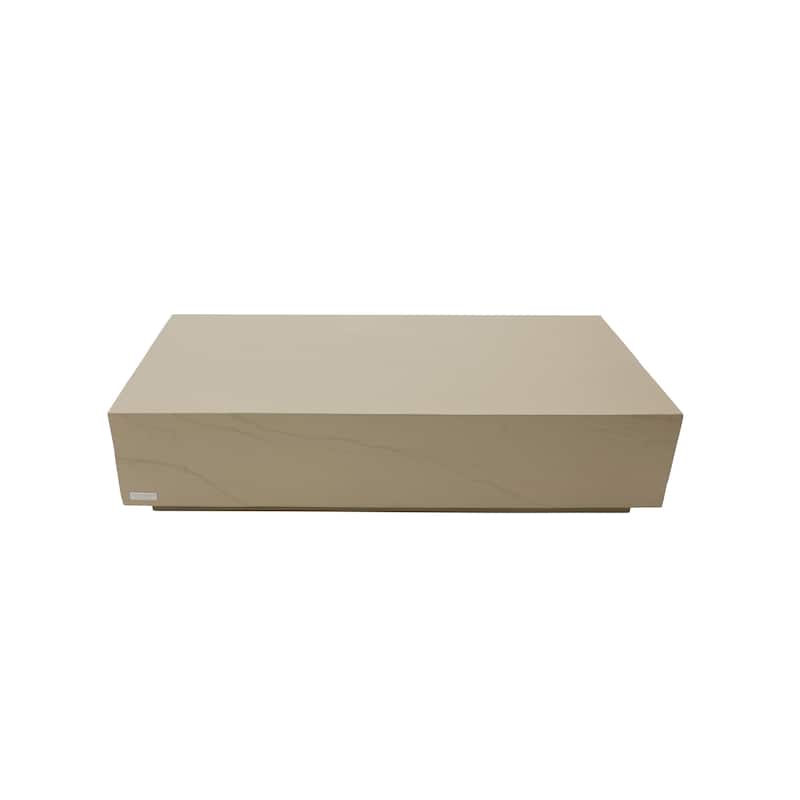 Elementi Home Colorado 60" Rectangular Concrete Coffee Table - 60 X 30 X 14 - Sunlight Yellow