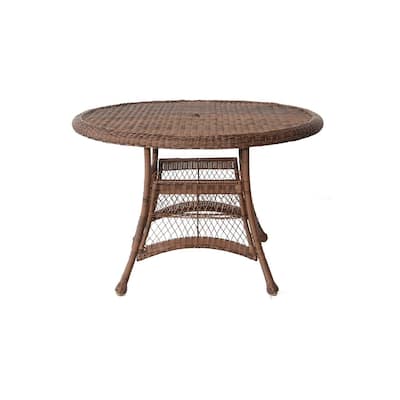 Round Outdoor Dining Table - 44" Patio Table - Fade Resistant - Elegant Design - Perfect for Poolside & Deck - 44