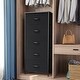 preview thumbnail 47 of 86, Contemporary 5-drawer Chest Vertical Storage Tower- Fabric Dresser