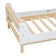preview thumbnail 29 of 32, Wooden platform bed with headboard and footboard