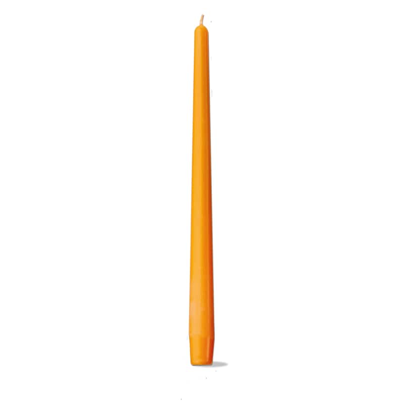 Color Studio 12" Orange Taper Candles - Paraffin Wax, 8 Hour Burn Time, Perfect for Everyday Use