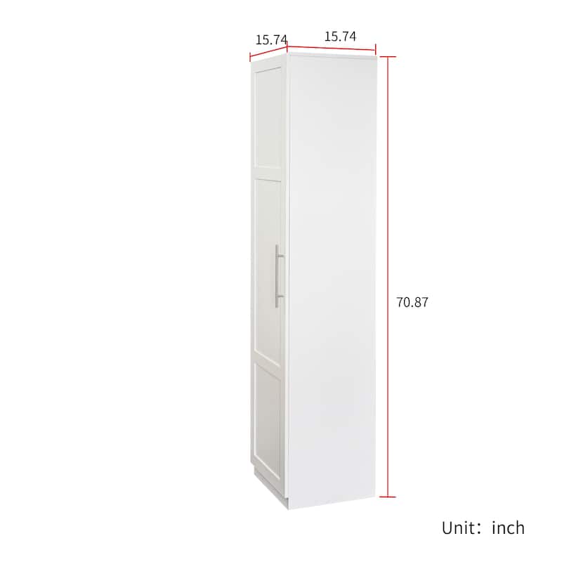 Kitchen Pantry Cabinet, White Freestanding Buffet Cupboards Sideboard With Doors & Shelves, Kitchen Pantry Storage Cabinet