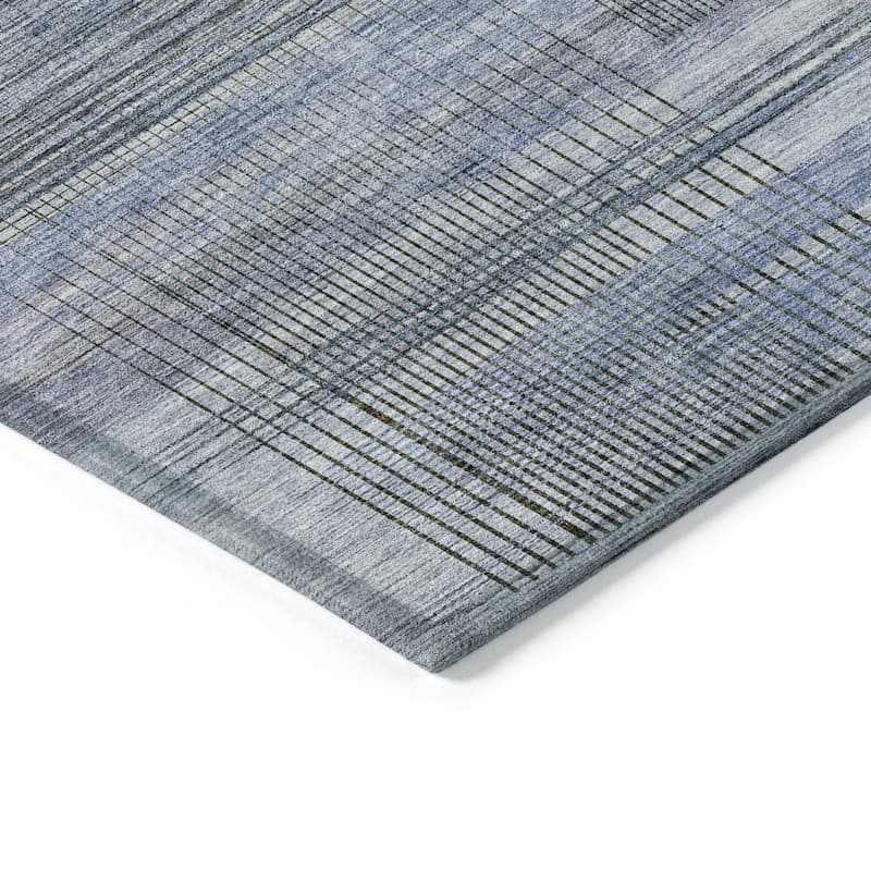Machine Washable Indoor/ Outdoor Chantille Contemporary Imprints Rug